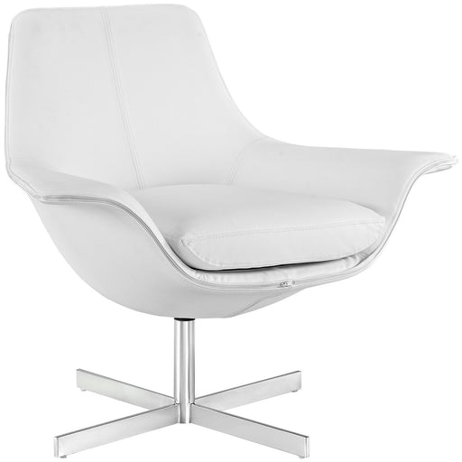 Release Bonded Leather Lounge Chair 2073-WHI