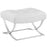 Slope Upholstered Vinyl Ottoman 2078-WHI