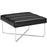 Reach Upholstered Vinyl Ottoman 2082-BLK