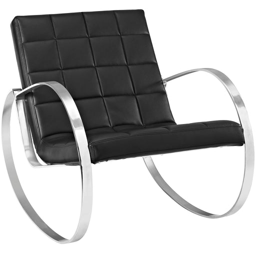 Gravitas Upholstered Vinyl Lounge Chair 2084-BLK