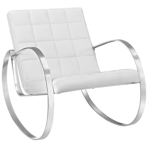 Gravitas Upholstered Vinyl Lounge Chair 2084-WHI