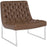 Ibiza Upholstered Vinyl Lounge Chair 2089-BRN