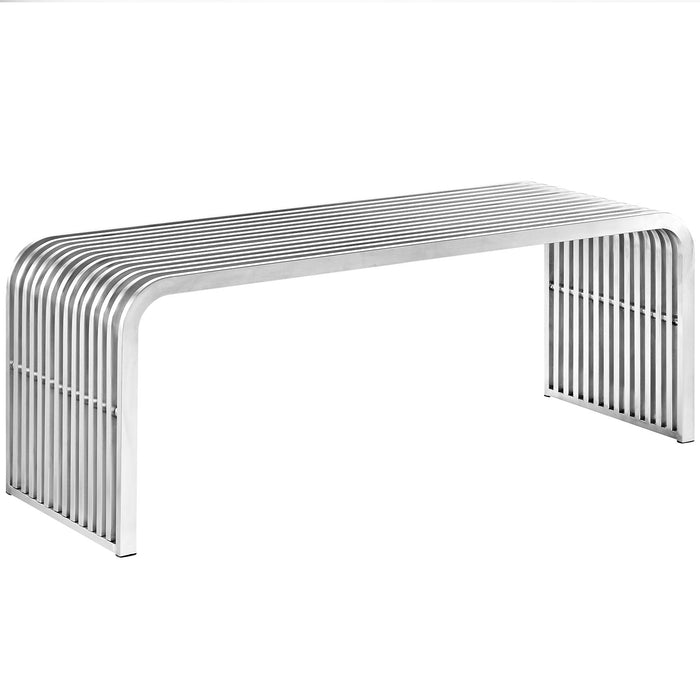 Pipe 47" Stainless Steel Bench 2102-SLV