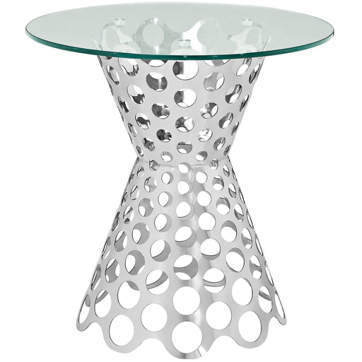 Arrange Glass Top Side Table 2106-SLV