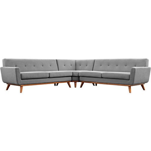 Engage L-Shaped Sectional Sofa 2108-GRY-SET