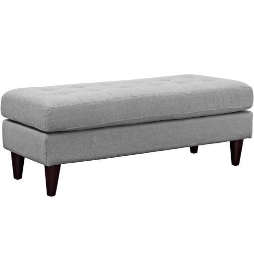 Empress Upholstered Fabric Bench 2138-LGR