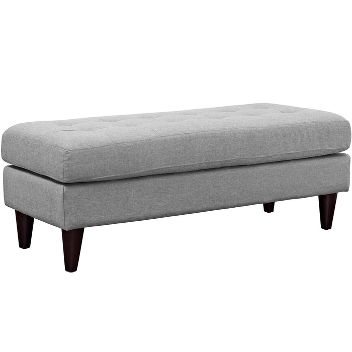 Empress Upholstered Fabric Bench 2138-LGR