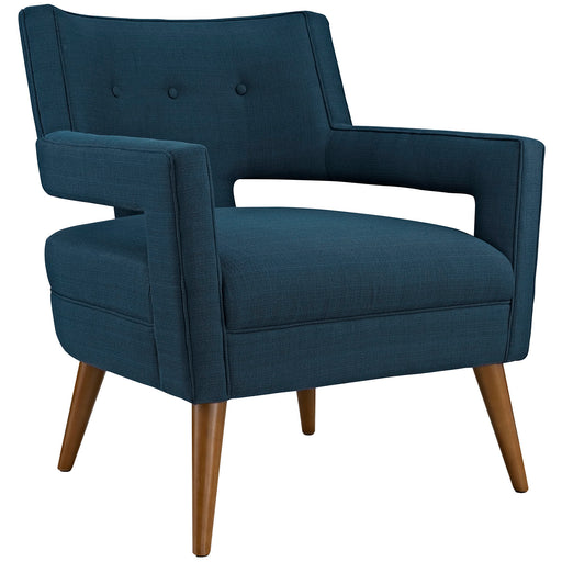 Sheer Upholstered Fabric Armchair 2142-AZU