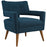 Sheer Upholstered Fabric Armchair 2142-AZU