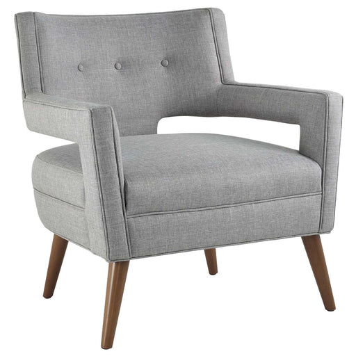 Sheer Upholstered Fabric Armchair 2142-LGR