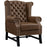 Steer Upholstered Vinyl Armchair 2151-BRN