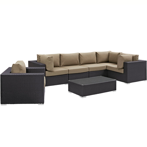 Convene 7 Piece Outdoor Patio Sectional Set 2157-EXP-MOC-SET