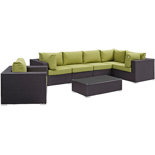 Convene 7 Piece Outdoor Patio Sectional Set 2157-EXP-PER-SET