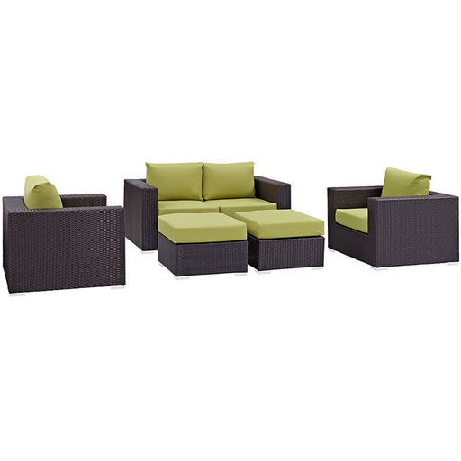 Convene 5 Piece Outdoor Patio Sofa Set 2158-EXP-PER-SET