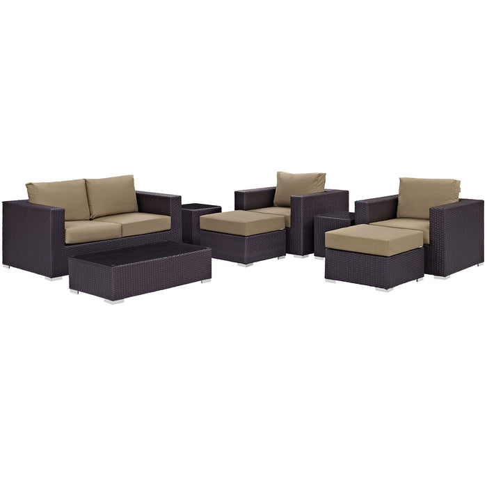 Convene 8 Piece Outdoor Patio Sofa Set 2159-EXP-MOC-SET