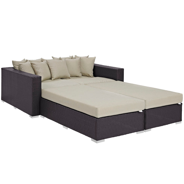 Convene 4 Piece Outdoor Patio Daybed 2160-EXP-BEI-SET