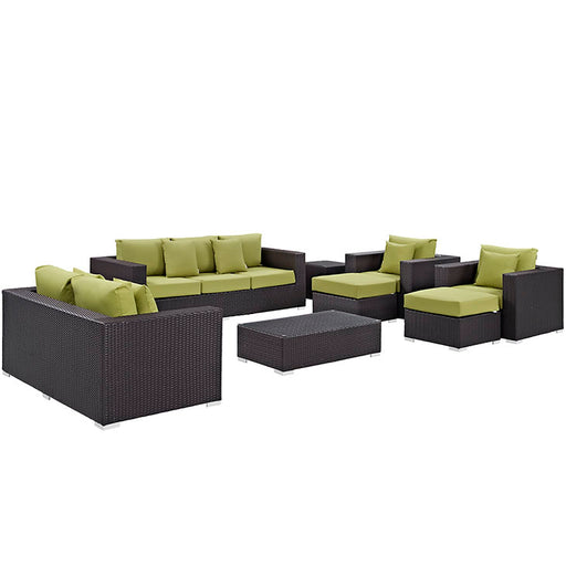 Convene 9 Piece Outdoor Patio Sofa Set 2161-EXP-PER-SET