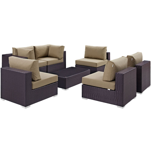 Convene 7 Piece Outdoor Patio Sectional Set 2164-EXP-MOC-SET