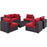 Convene 7 Piece Outdoor Patio Sectional Set 2164-EXP-RED-SET