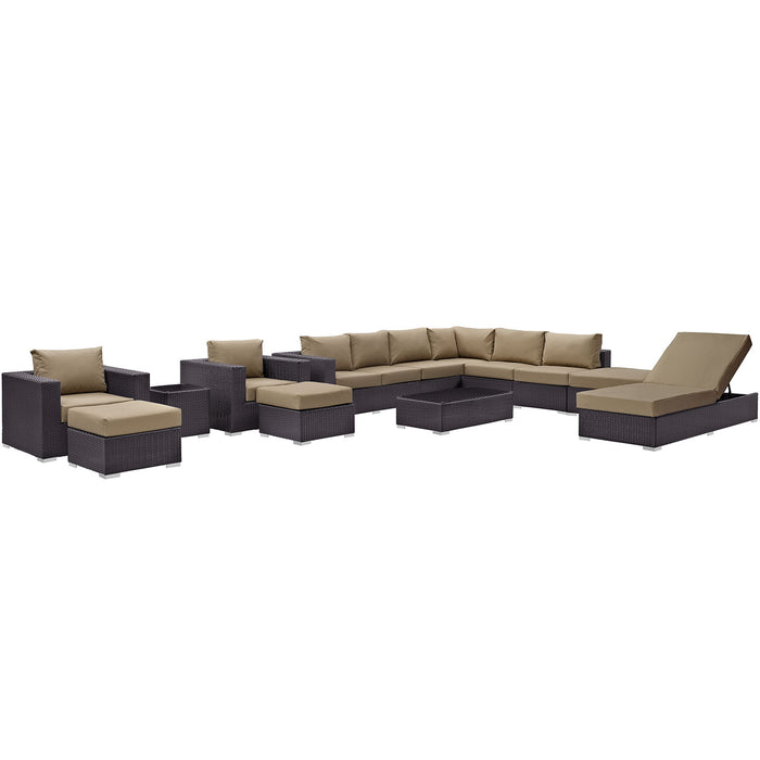 Convene 12 Piece Outdoor Patio Sectional Set 2165-EXP-MOC-SET