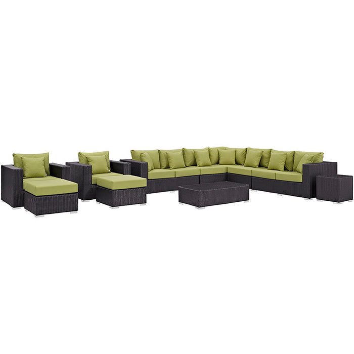 Convene 11 Piece Outdoor Patio Sectional Set 2166-EXP-PER-SET