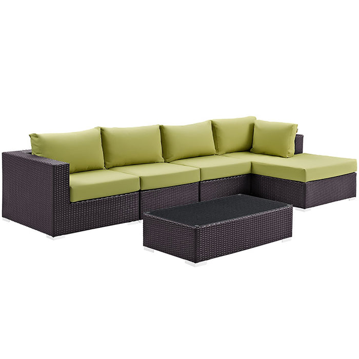 Convene 5 Piece Outdoor Patio Sectional Set 2167-EXP-PER-SET