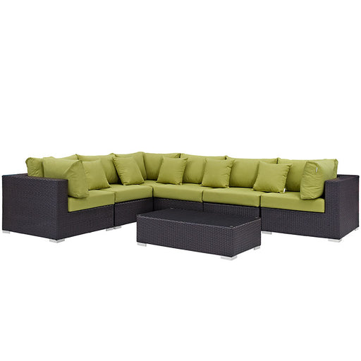 Convene 7 Piece Outdoor Patio Sectional Set 2168-EXP-PER-SET