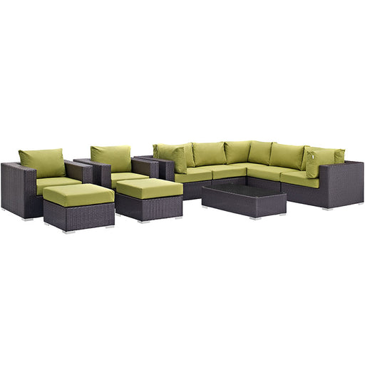 Convene 10 Piece Outdoor Patio Sectional Set 2169-EXP-PER-SET