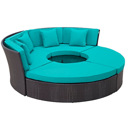 Convene Circular Outdoor Patio Daybed Set 2171-EXP-TRQ-SET