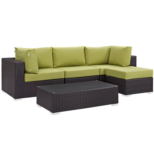 Convene 5 Piece Outdoor Patio Sectional Set 2172-EXP-PESET