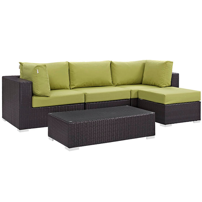 Convene 5 Piece Outdoor Patio Sectional Set 2172-EXP-PER-SET