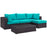 Convene 5 Piece Outdoor Patio Sectional Set 2172-EXP-TRQ-SET