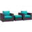 Convene 3 Piece Outdoor Patio Sofa Set 2174-EXP-TRQ-SET