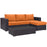 Convene 3 Piece Outdoor Patio Sofa Set 2178-EXP-ORA-SET