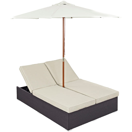 Convene Double Outdoor Patio Chaise 2180-EXP-BEI-SET