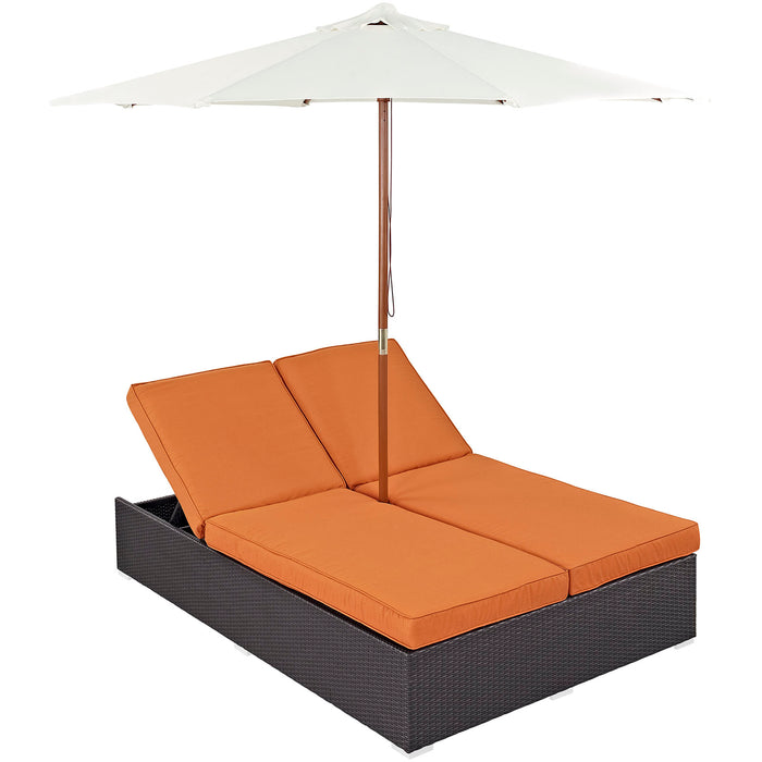 Convene Double Outdoor Patio Chaise 2180-EXP-ORA-SET