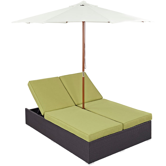 Convene Double Outdoor Patio Chaise 2180-EXP-PESET