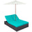 Convene Double Outdoor Patio Chaise 2180-EXP-TRQ-SET