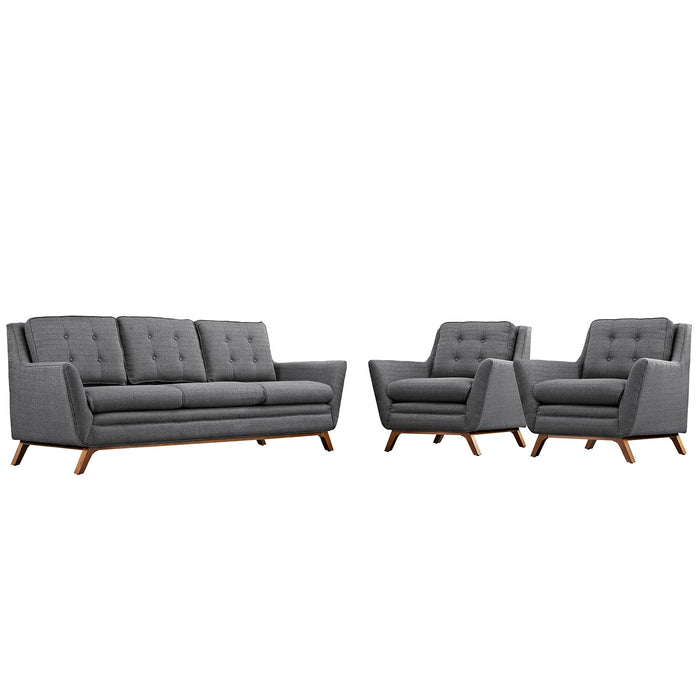 Beguile 3 Piece Upholstered Fabric Living Room Set 2184-DOSET