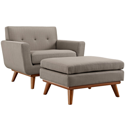 Engage 2 Piece Armchair and Ottoman 2187-GRA-SET