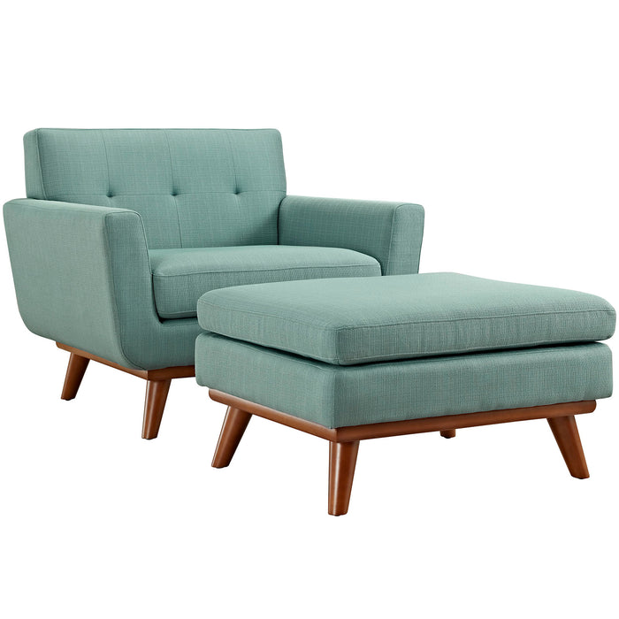 Engage 2 Piece Armchair and Ottoman 2187-LAG-SET