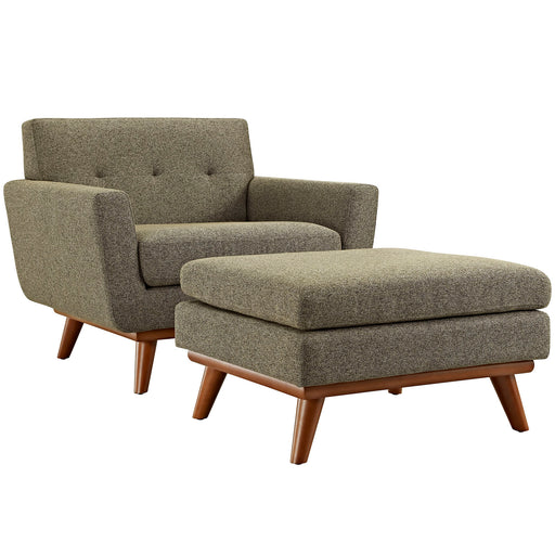 Engage 2 Piece Armchair and Ottoman 2187-OAT-SET