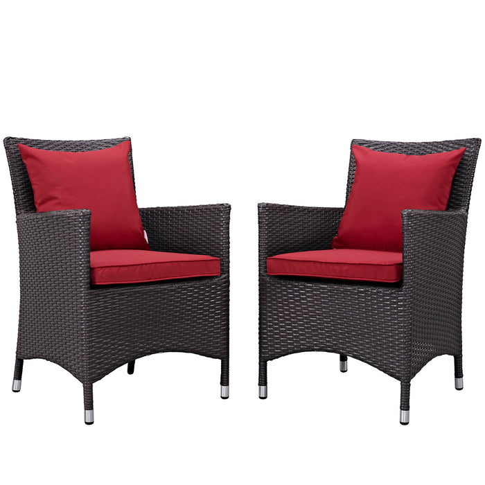 Convene 2 Piece Outdoor Patio Dining Set 2188-EXP-RED-SET