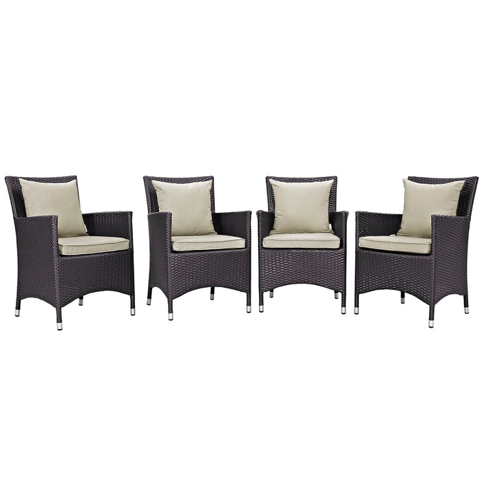 Convene 4 Piece Outdoor Patio Dining Set 2190-EXP-BEI-SET