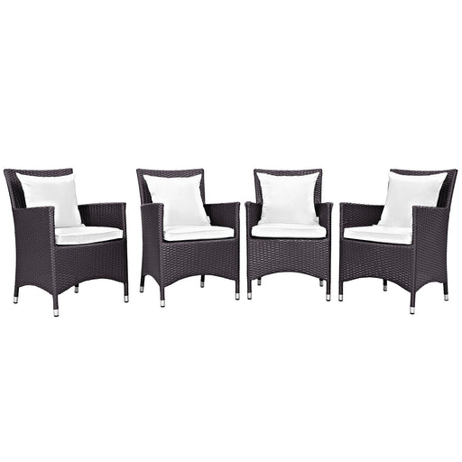 Convene 4 Piece Outdoor Patio Dining Set 2190-EXP-WHI-SET