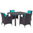 Convene 5 Piece Outdoor Patio Dining Set 2191-EXP-TRQ-SET