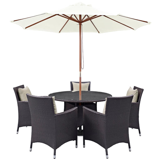 Convene 7 Piece Outdoor Patio Dining Set 2193-EXP-BEI-SET