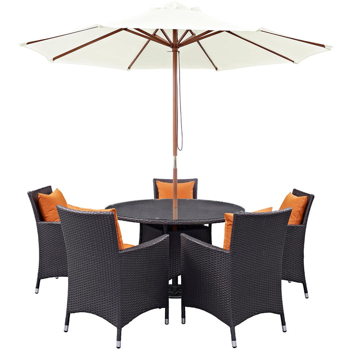 Convene 7 Piece Outdoor Patio Dining Set 2193-EXP-ORA-SET