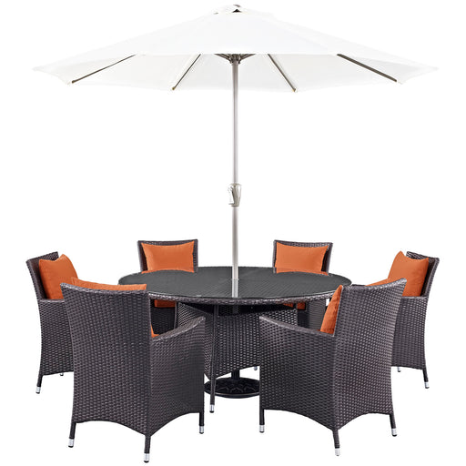 Convene 8 Piece Outdoor Patio Dining Set 2194-EXP-ORA-SET