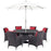 Convene 8 Piece Outdoor Patio Dining Set 2194-EXP-RED-SET